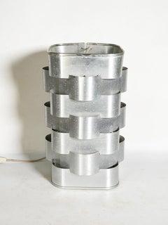 Table lamp in aluminium by Max Sauze, Switzerland, 1970