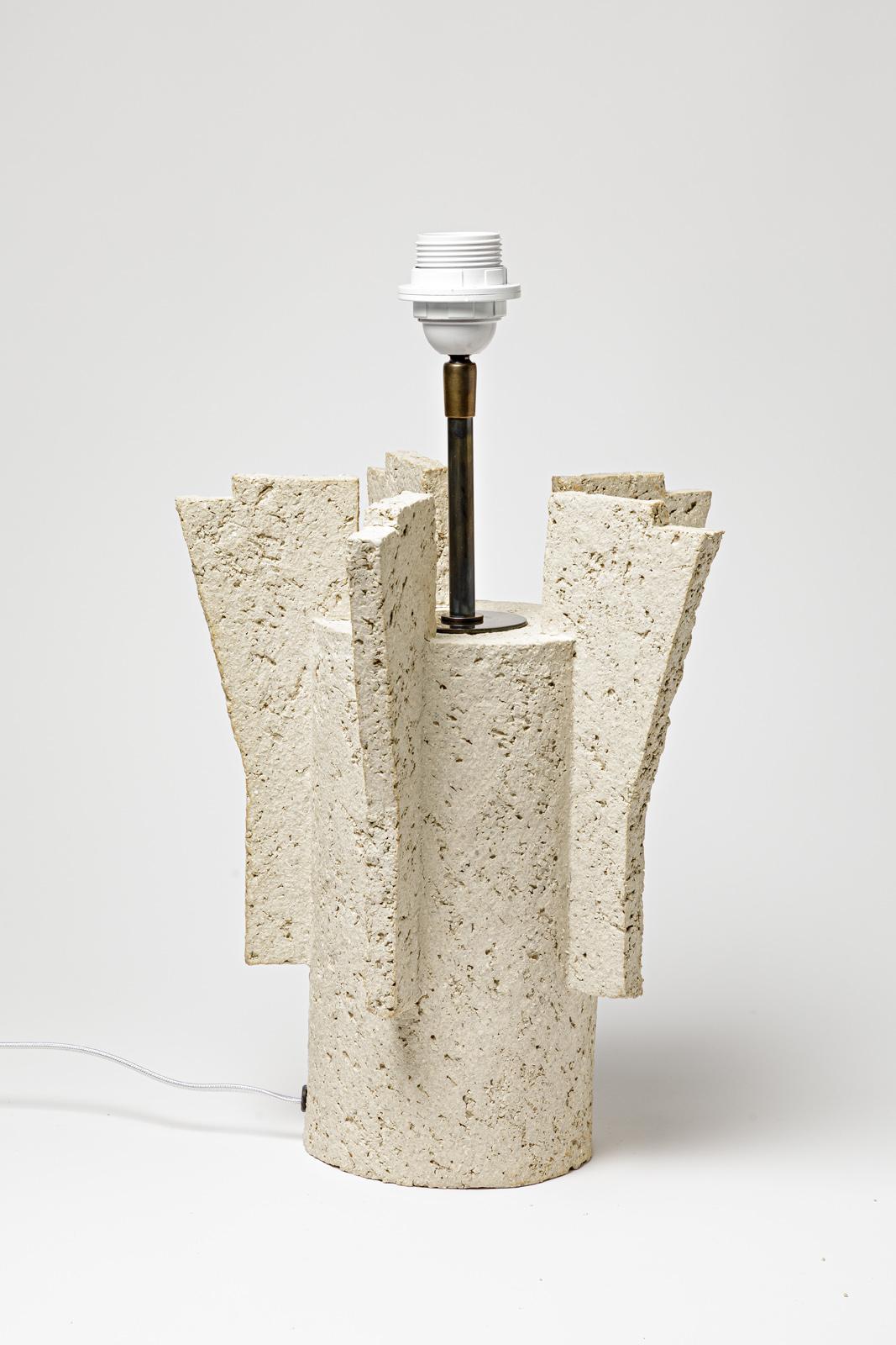 Table lamp in beige grog clay by Denis Castaing.
Artist signature under the base. 2019.
H : 12.6’ x 10.2’ inches (ceramic only).
H : 17.5’ x 10.2’ inches (with electrical system).
Sold with a European electrical system.