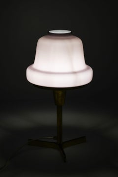 Table Lamp in Brass and Glass by Hans-Agne Jakobsson, 1950's