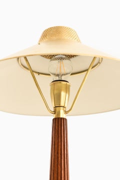 Tischlampe aus Messing und Mahagoni von Hans Bergström, 1950er Jahre