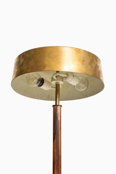 Table Lamp in Brass and Rosewood Produced by Boréns in Sweden