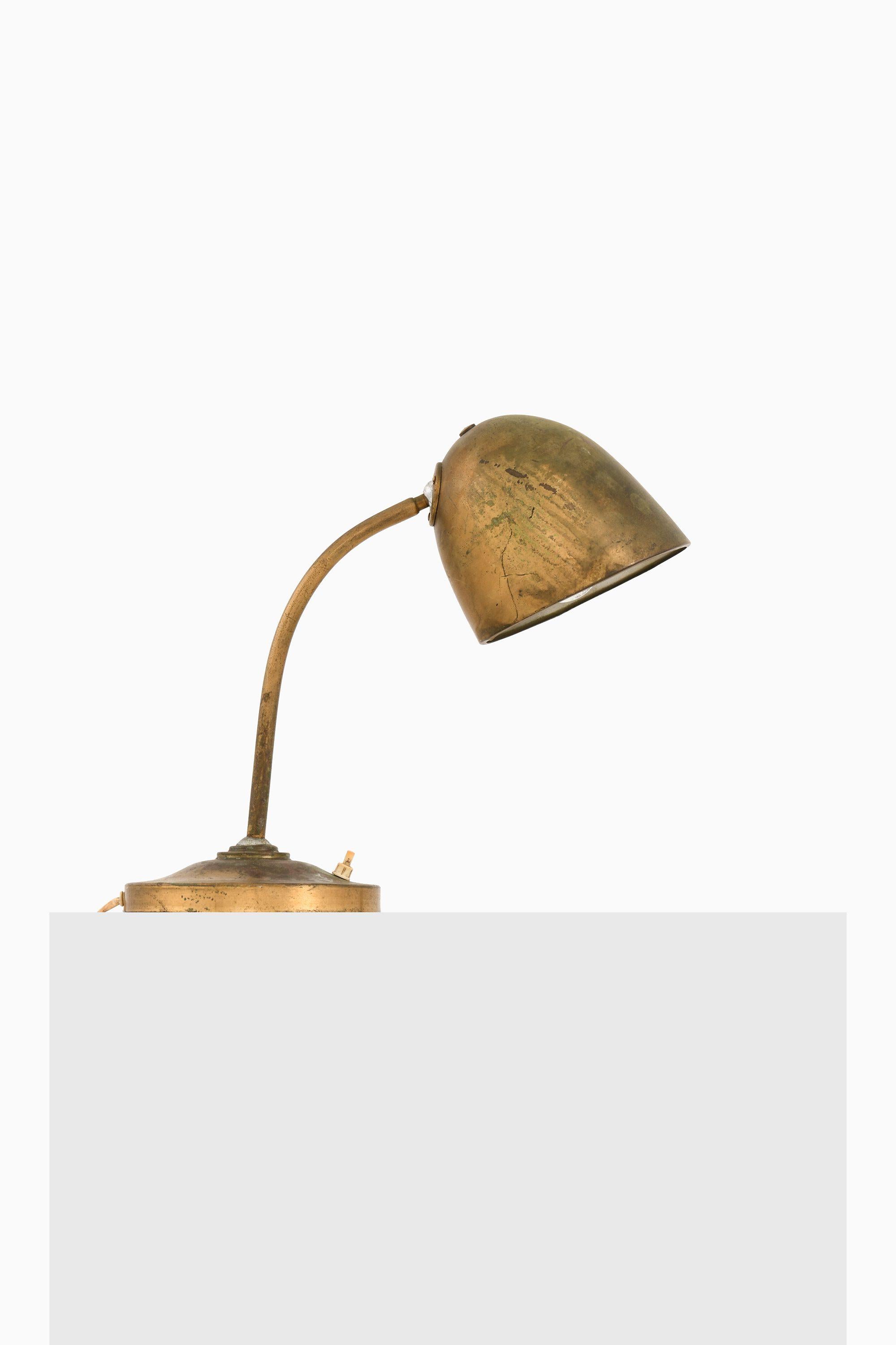 Danish Table Lamp in Brass Attributed To Vilhelm Lauritzen, 1950’s For Sale