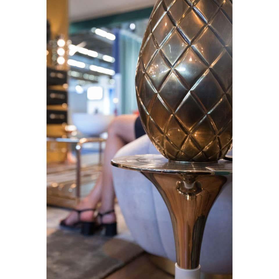 Contemporary Table Lamp in Brass For Sale