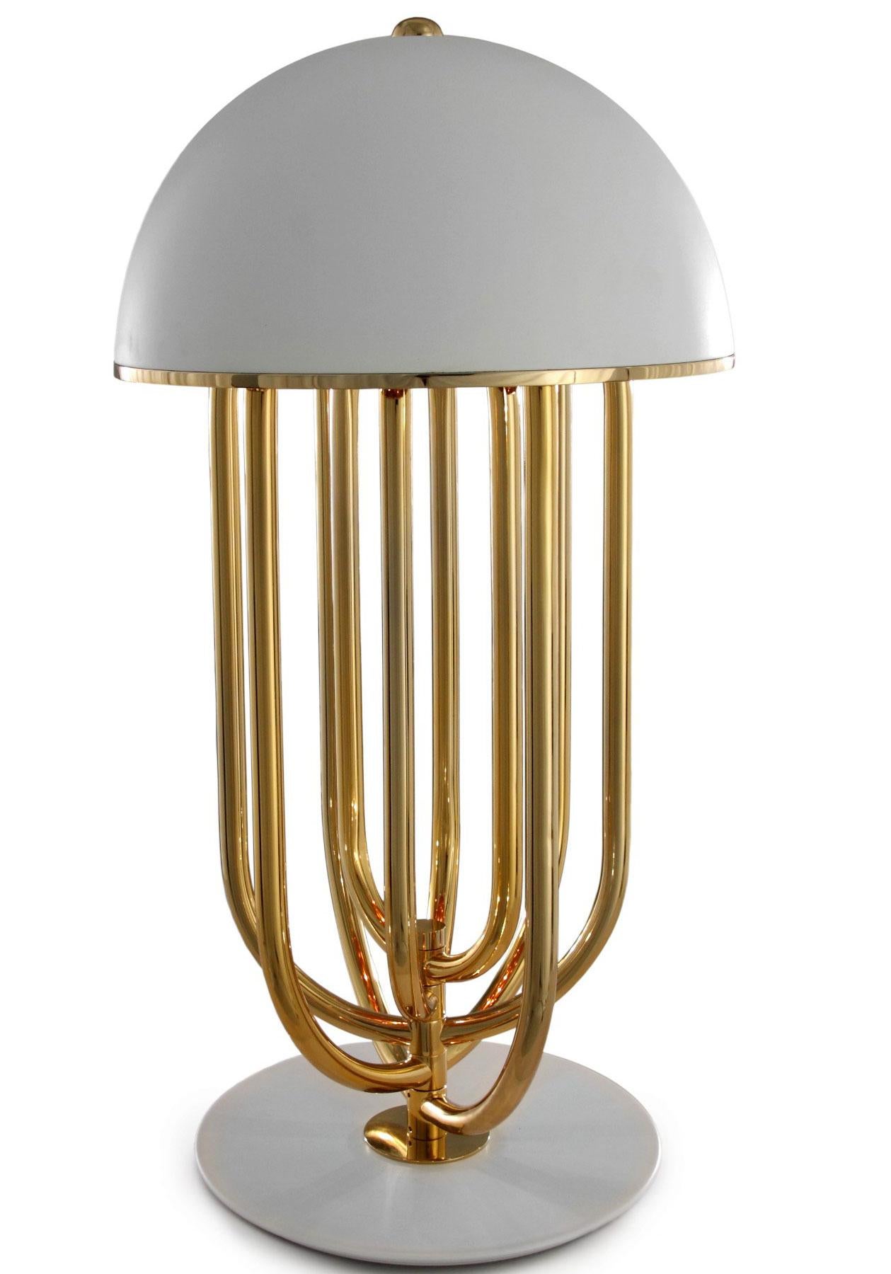 Lampe de table en laiton en vente 2