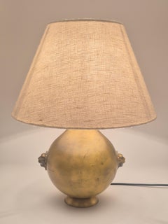 Table lamp in brass with decor of lion, Gunnar Åkerlind, Swedish Grace 1920/30s