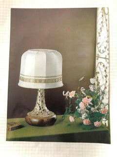 Table Lamp in Bronze and Wood, Design Angelo Brotto for Esperia, 1977