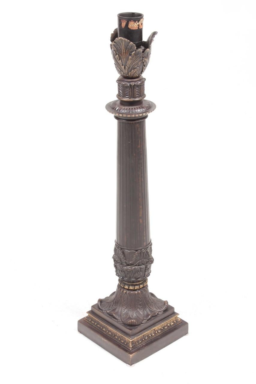 Table Lamp in Bronze, France, 1940s 3