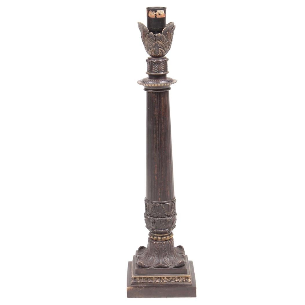 Table Lamp in Bronze, France, 1940s