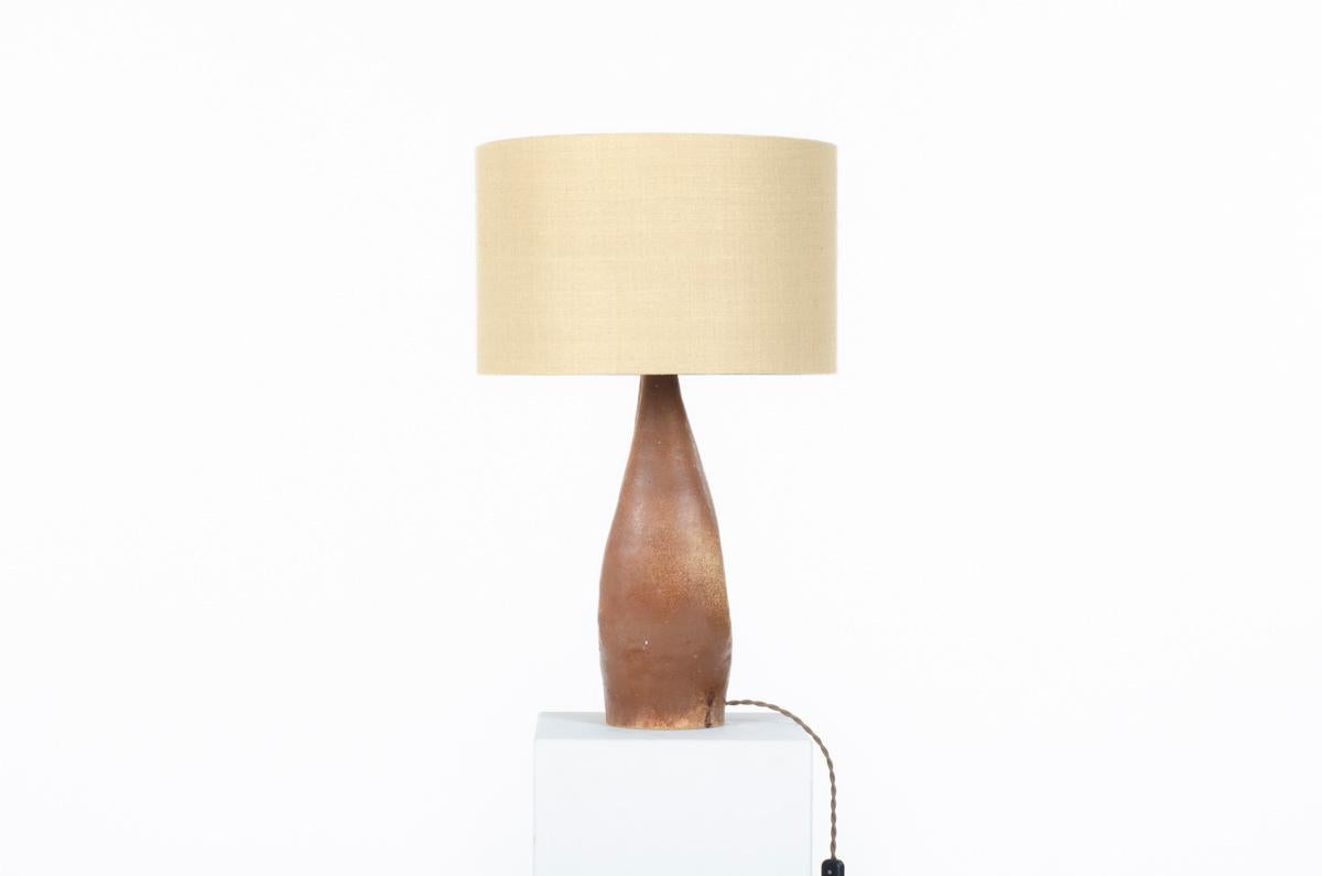 Lampe de table en céramique 1960 Bon état - En vente à JASSANS-RIOTTIER, FR