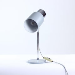Tischlampe aus Chrom und grauem Metall, von Josef Hurka für Napako, 1960er Jahre