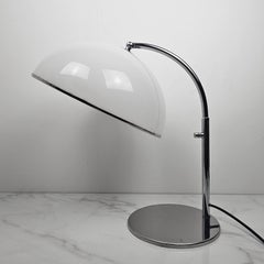 Table Lamp in Chrome And White Acrylic Diffuser, Italy 1970's