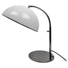 Table Lamp in Chrome And White Acrylic Diffuser, Italy 1970's