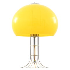 Table Lamp in Chromed Steel and Plastic, 1970's