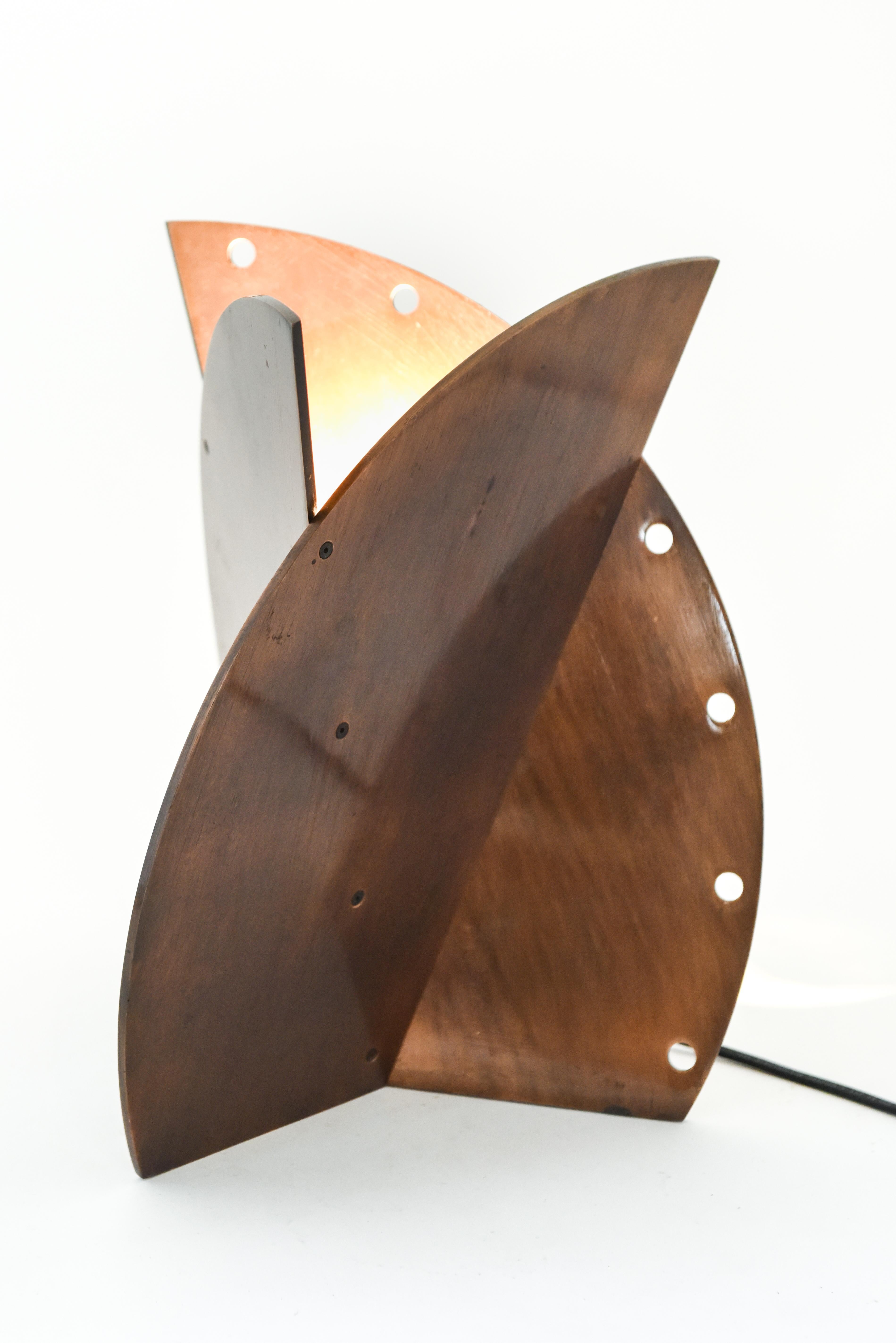 Table Lamp in Copper, Architectural Design, 1970s 6