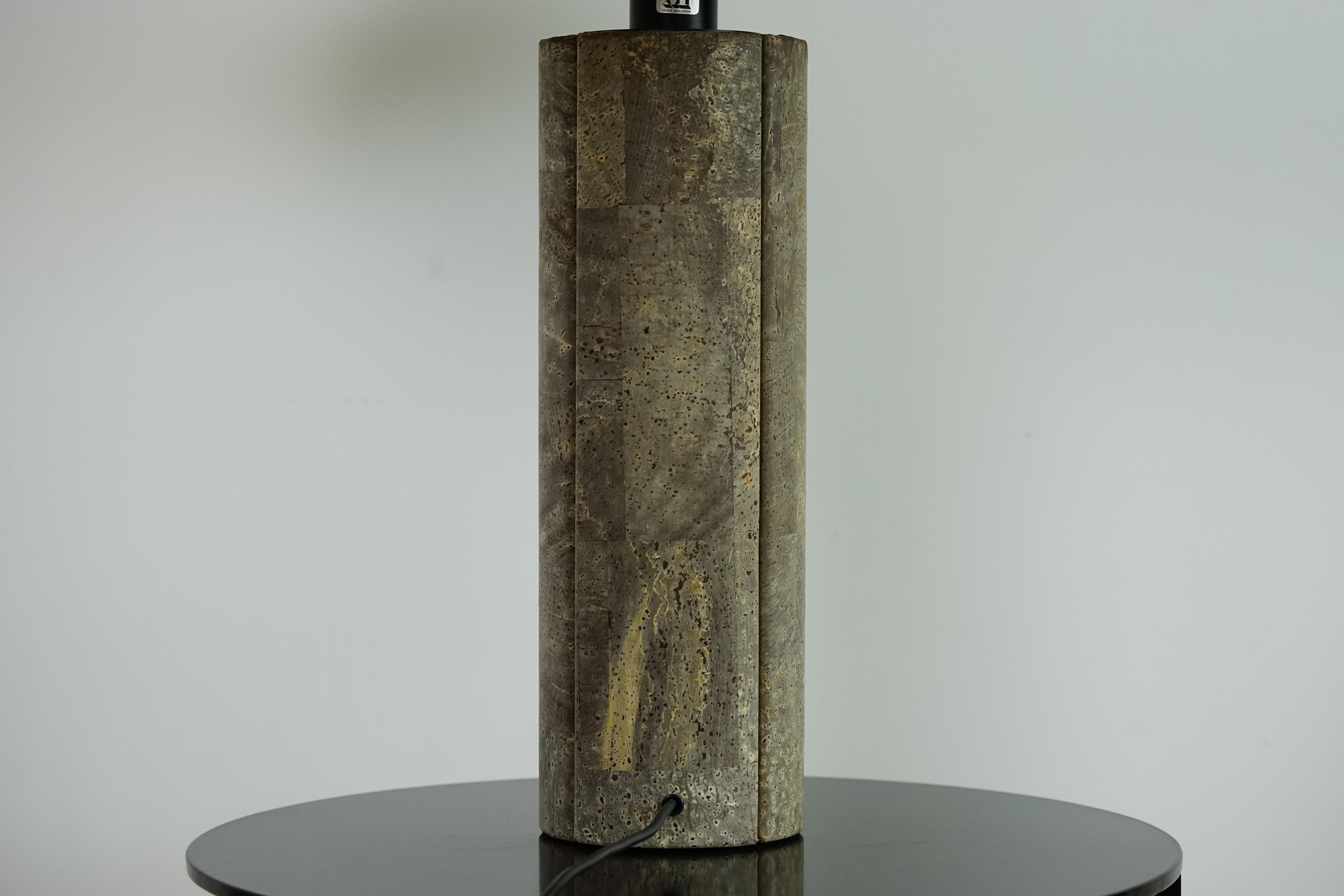 Late 20th Century Table Lamp in Cork by Ingo Maurer for Design M For Sale