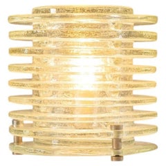 Tischlampe aus Kristallglas von Albano Poli für Poliarte, Italien, 1970er Jahre