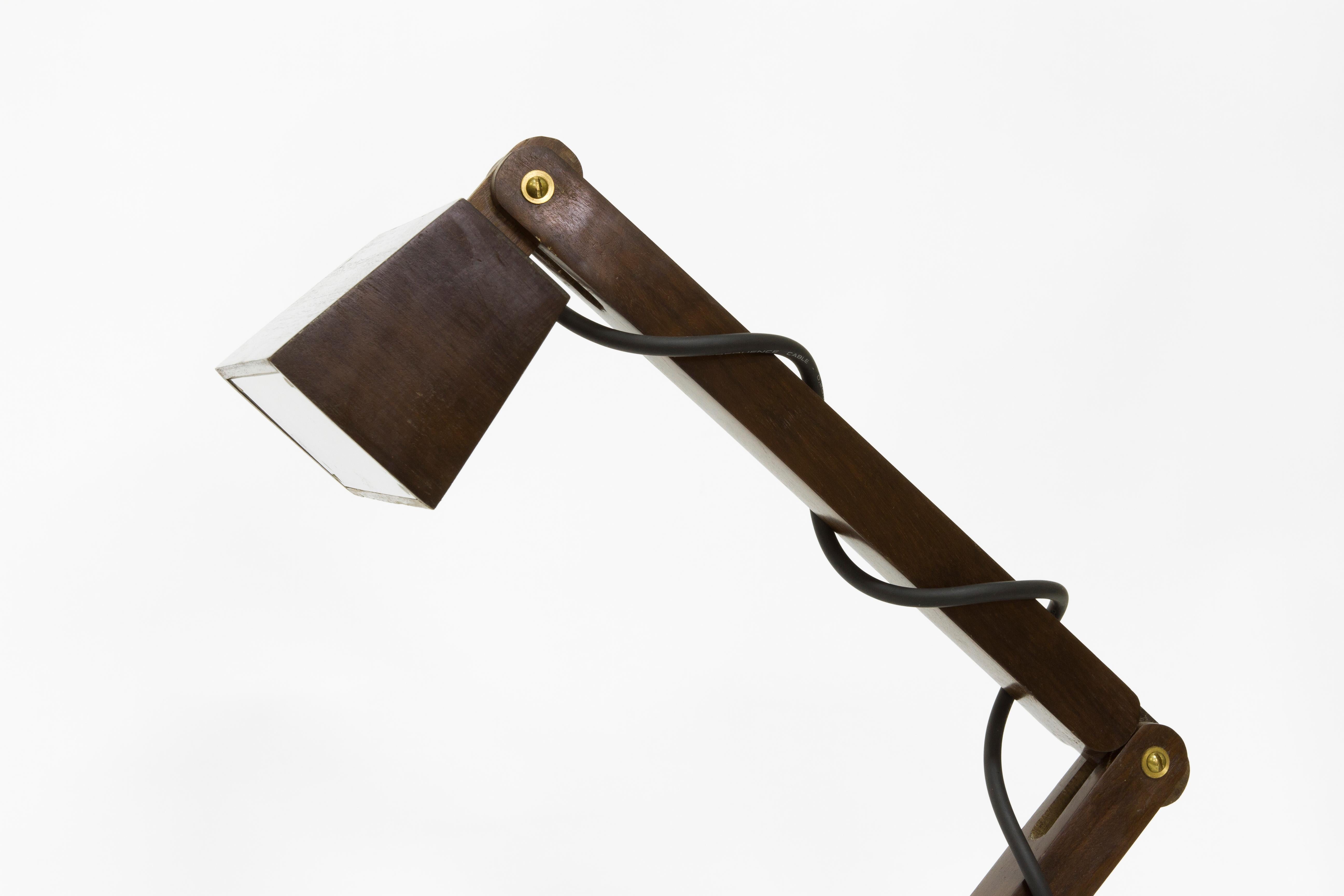 Table Lamp in Dark Wood, Limited Edition Contemporary Design by O Formigueiro For Sale 2