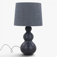 Table lamp in fluted stoneware by Axel Salto