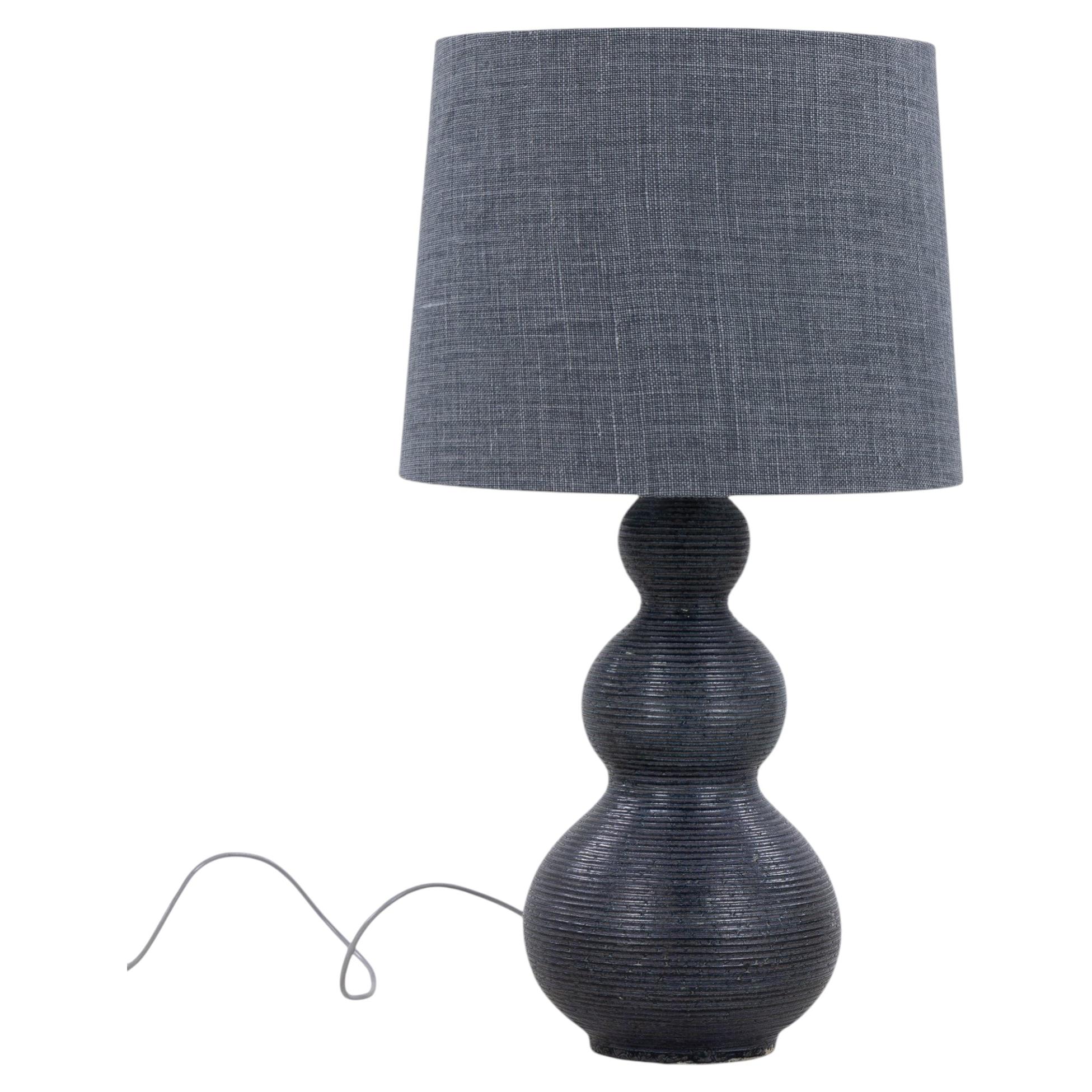 Table lamp in fluted stoneware by Axel Salto For Sale