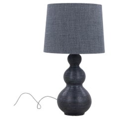 Table lamp in fluted stoneware by Axel Salto