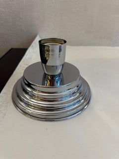 Table Lamp in glass and chrome, 1950, German