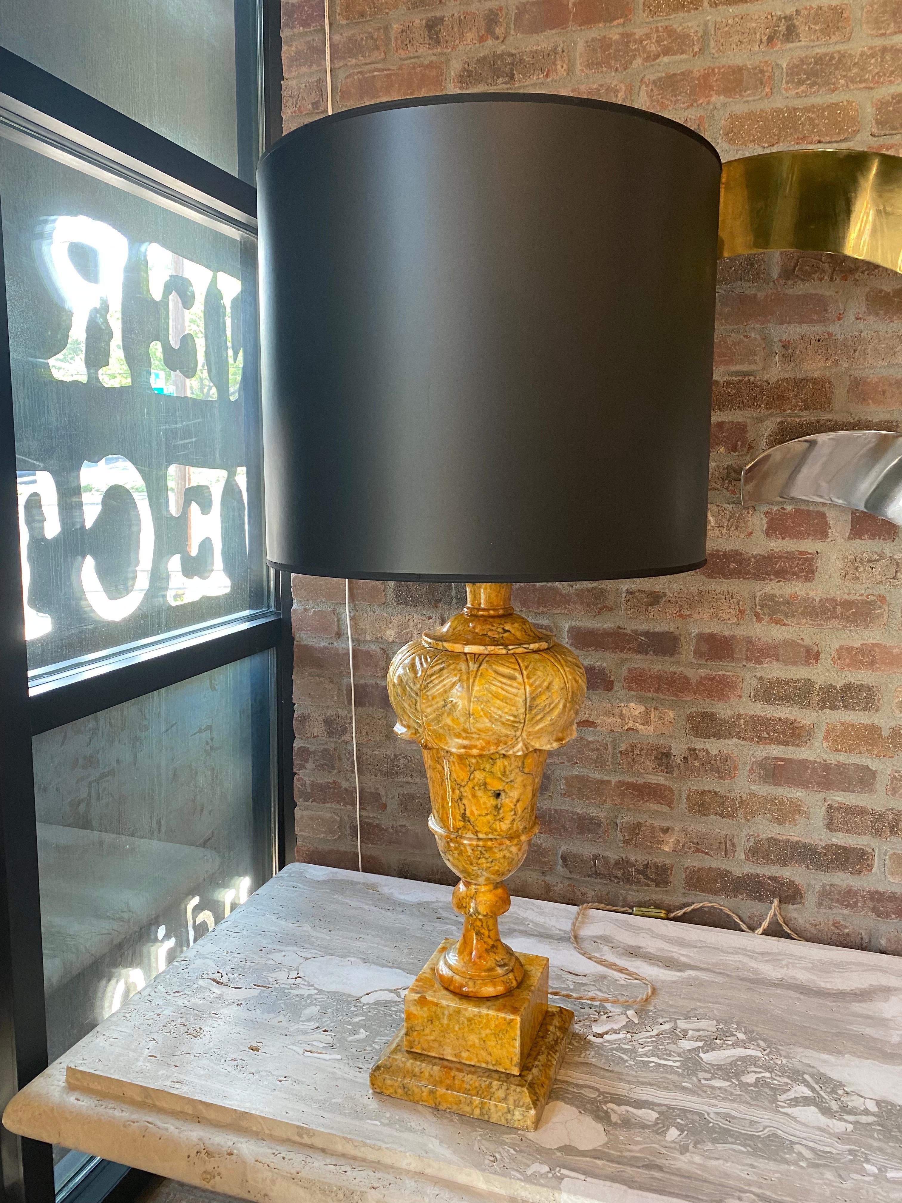 Table Lamp in Gold Marble, France, 1970's 5