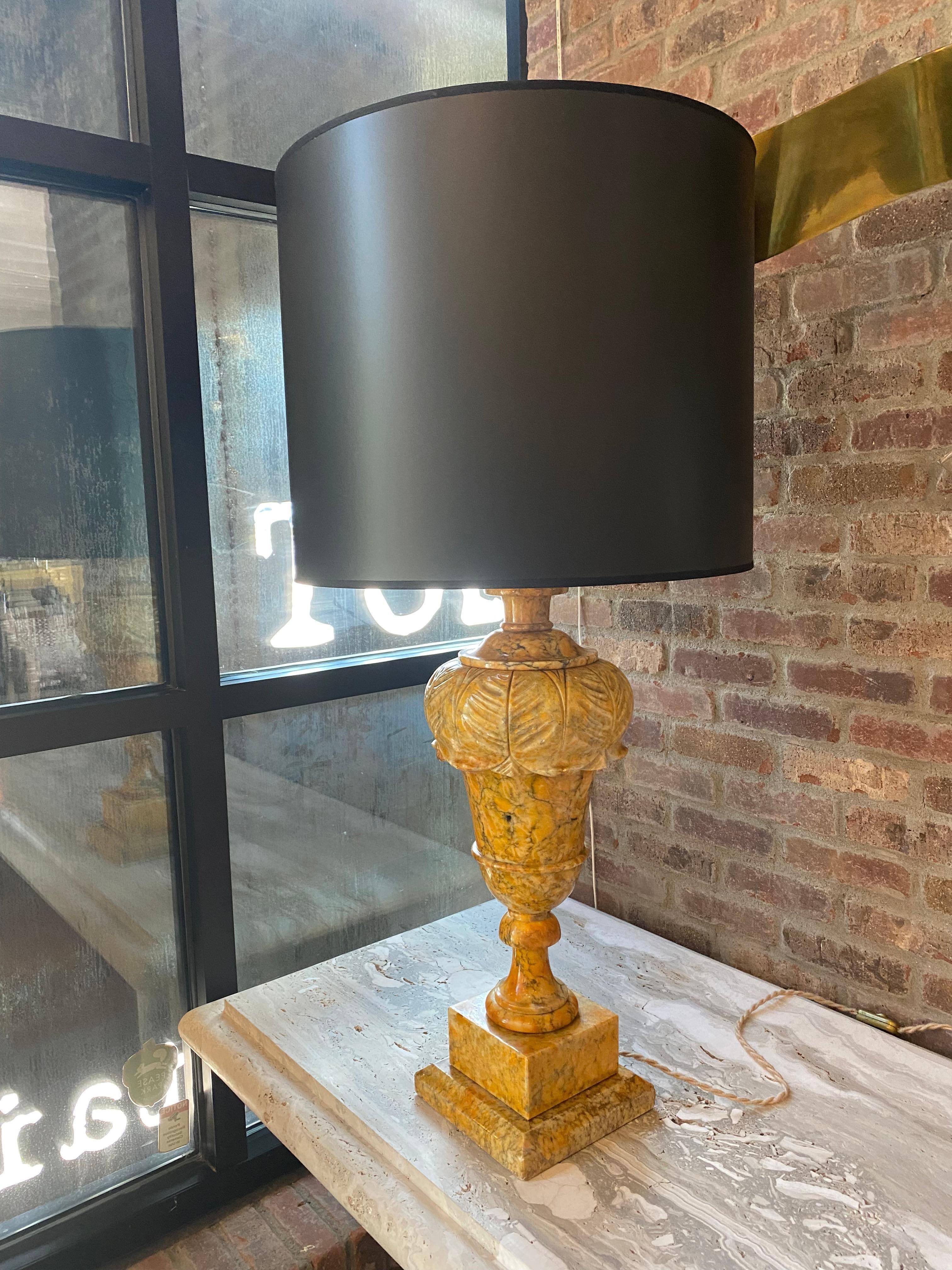Table Lamp in Gold Marble, France, 1970's 6