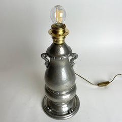 Table Lamp in hammered and cast pewter from the 1920s by Gerotin in Denmark