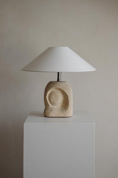 Table Lamp in Hand-Carved Stone by Pierre-Albert Tormos, 1970s