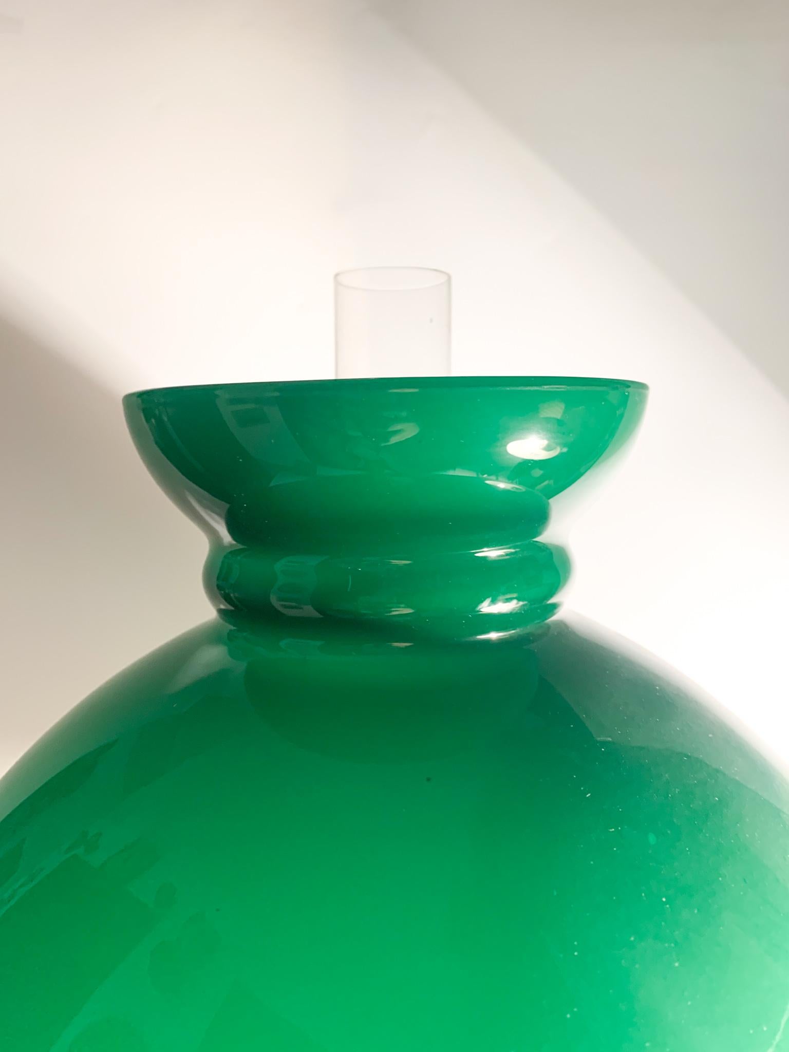 Table Lamp in Hand Painted Sevres Porcelain and Glass Lampshade from the 1940s 6