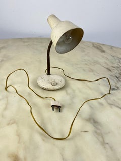 Table Lamp in Lacquered Metal and Brass, Italy, 1950s