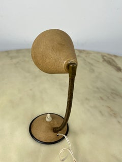 Table Lamp in Lacquered Metal and Brass, Italy, 1950s