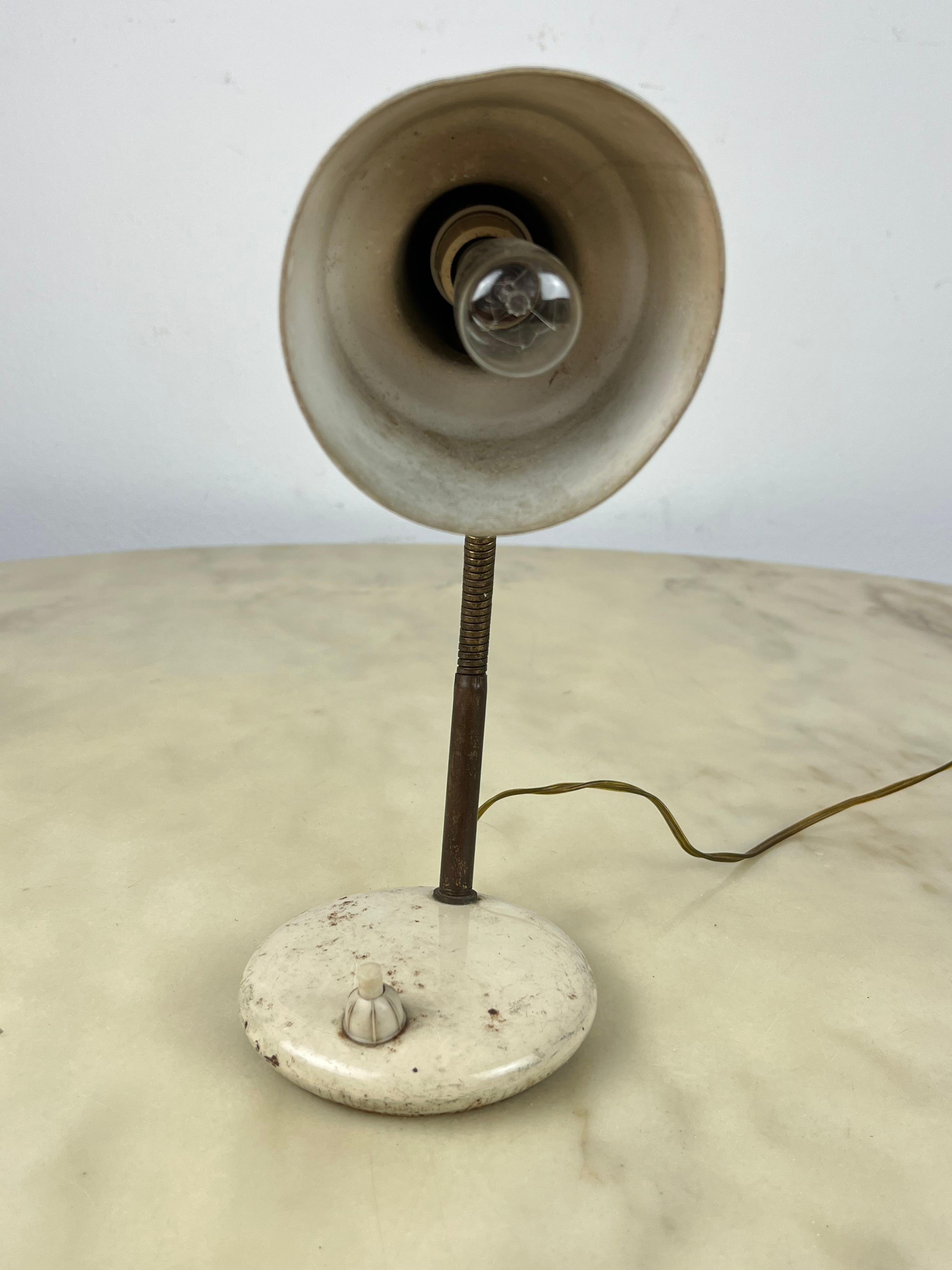 Other Table Lamp in Lacquered Metal and Brass, Italy, 1950s For Sale