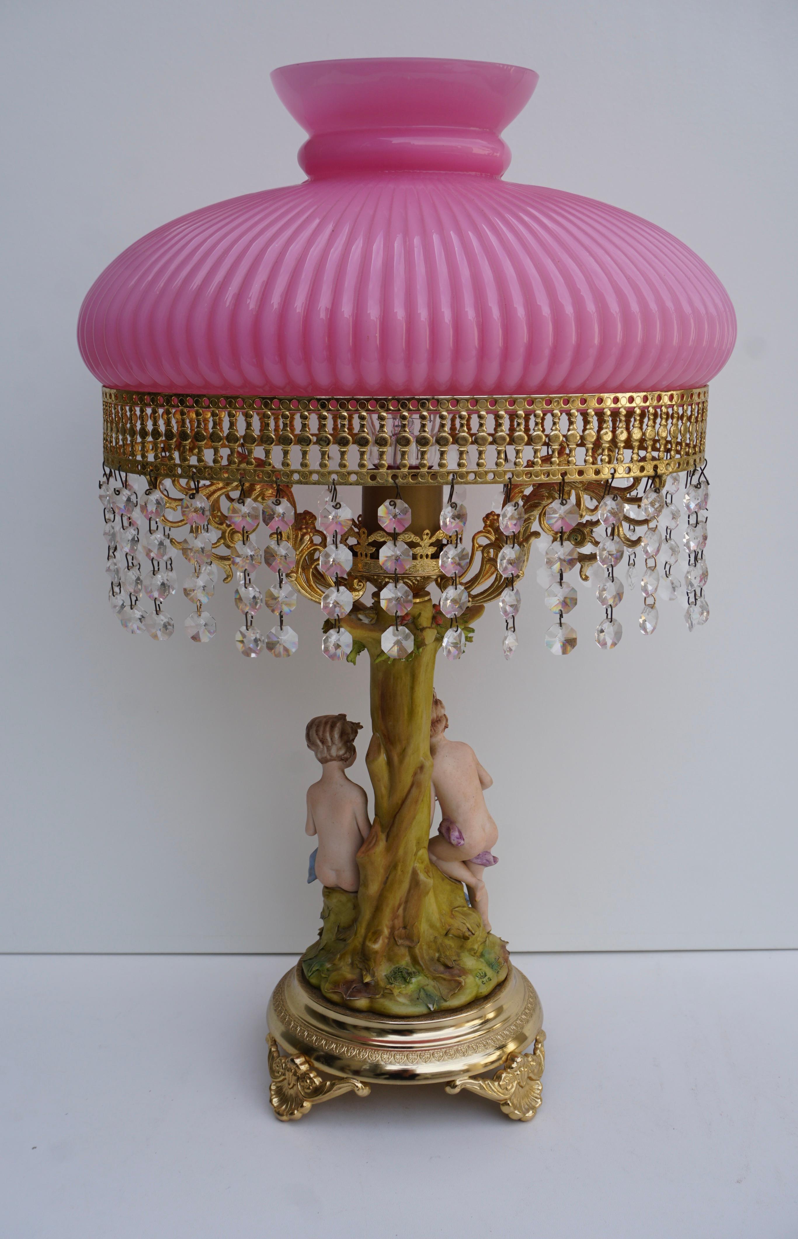 Mid-Century Modern Lampe de table de style Louis XV en vente