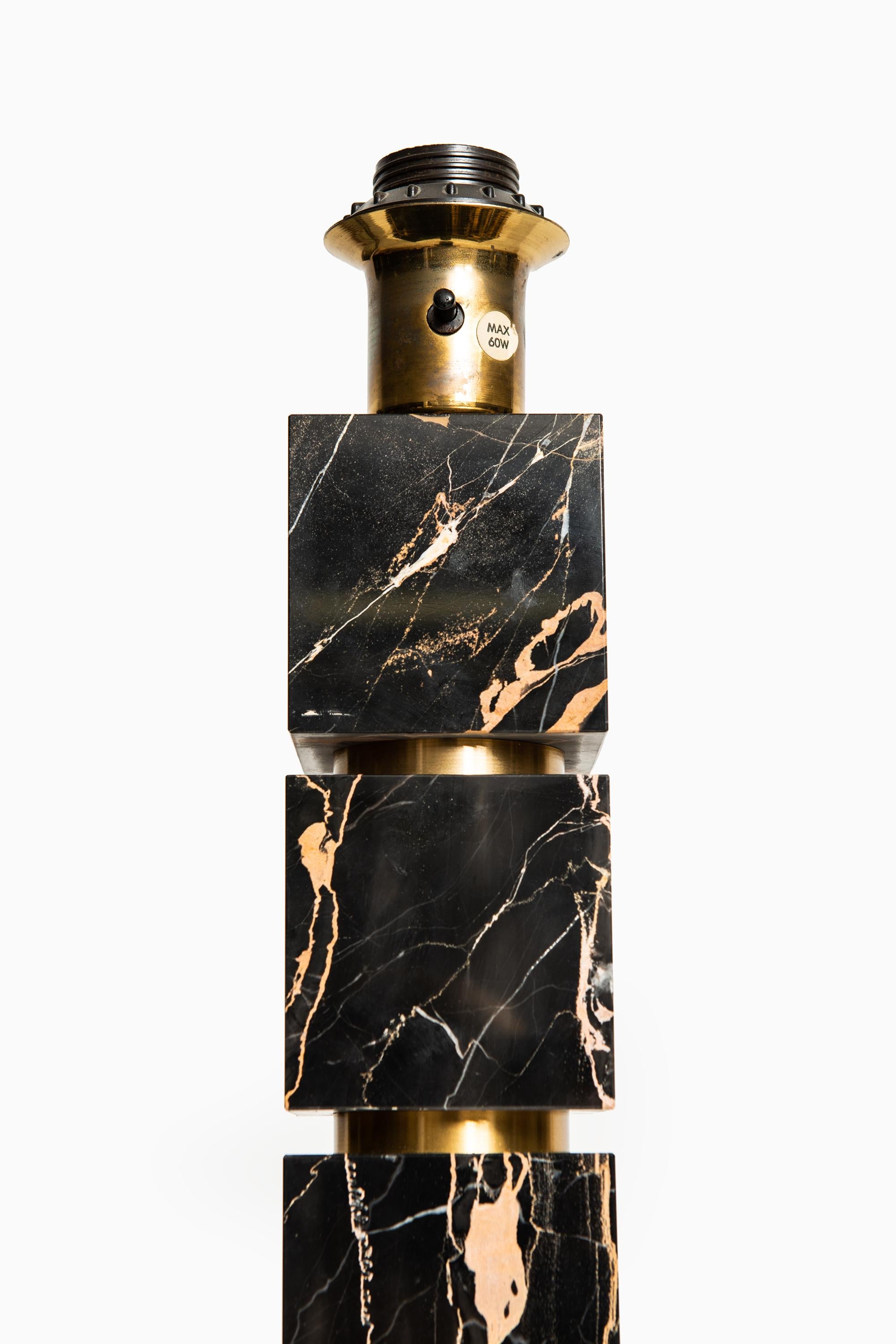 Scandinavian Modern Table Lamp in Marble and Brass Produced by AB Stilarmatur in Sweden For Sale