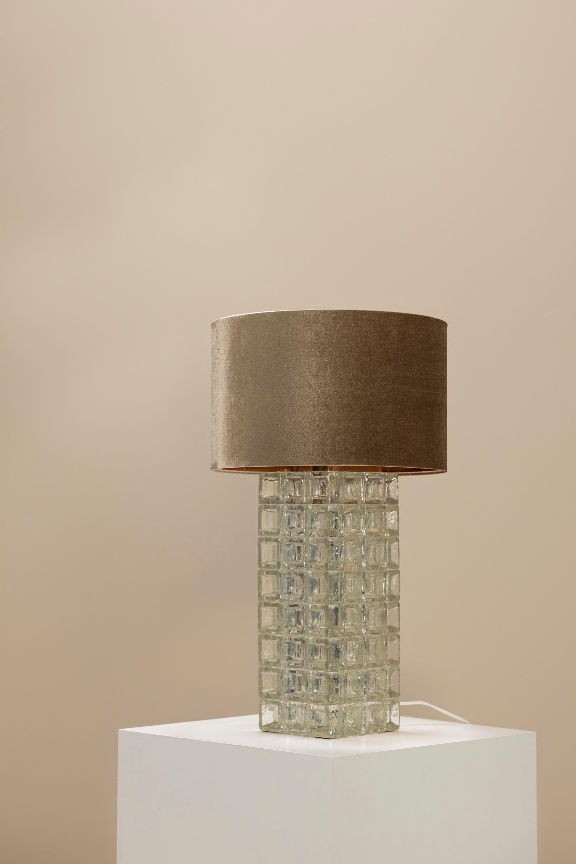 Mid-Century Modern Lampe de bureau en verre de Murano par Albano Poli pour Poliarte, Italie, années 1970
