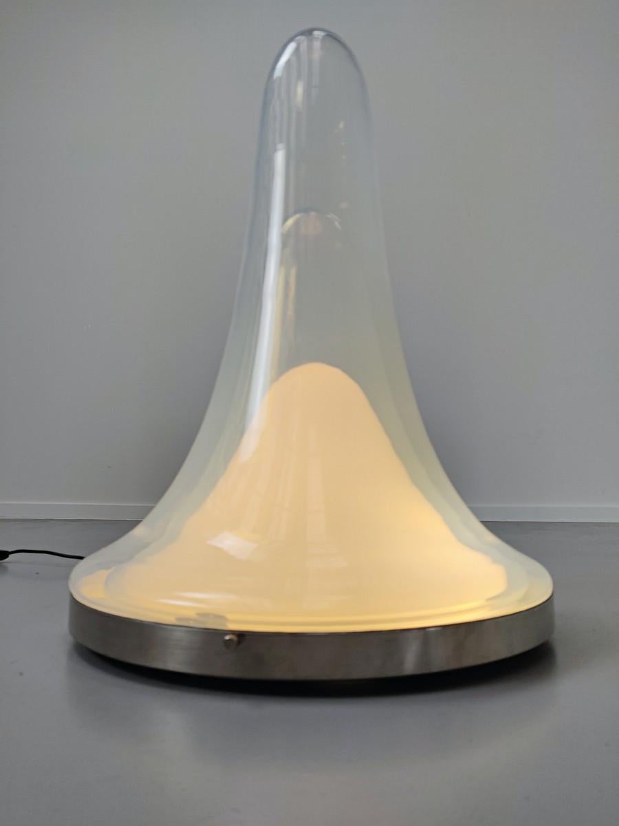 Lampe de bureau en verre de Murano par Carlo Nason pour Mazzega, Italie 1969 Bon état - En vente à Brussels, BE