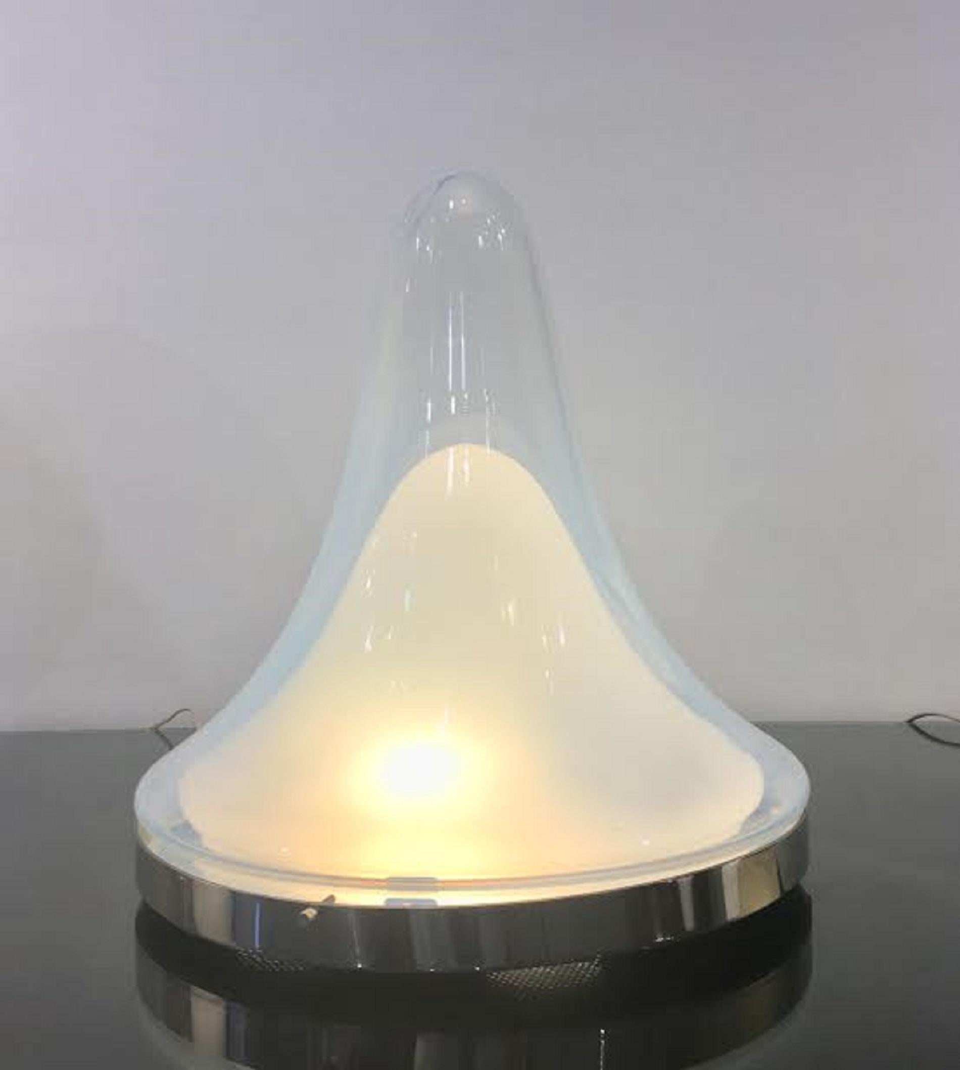 Italian Table Lamp in Murano Glass by Carlo Nason for Mazzega, Italy, 1969