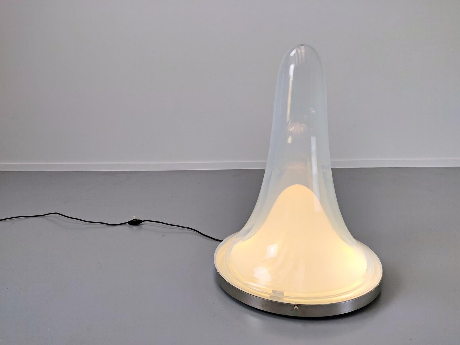 Verre Lampe de bureau en verre de Murano par Carlo Nason pour Mazzega, Italie 1969 en vente