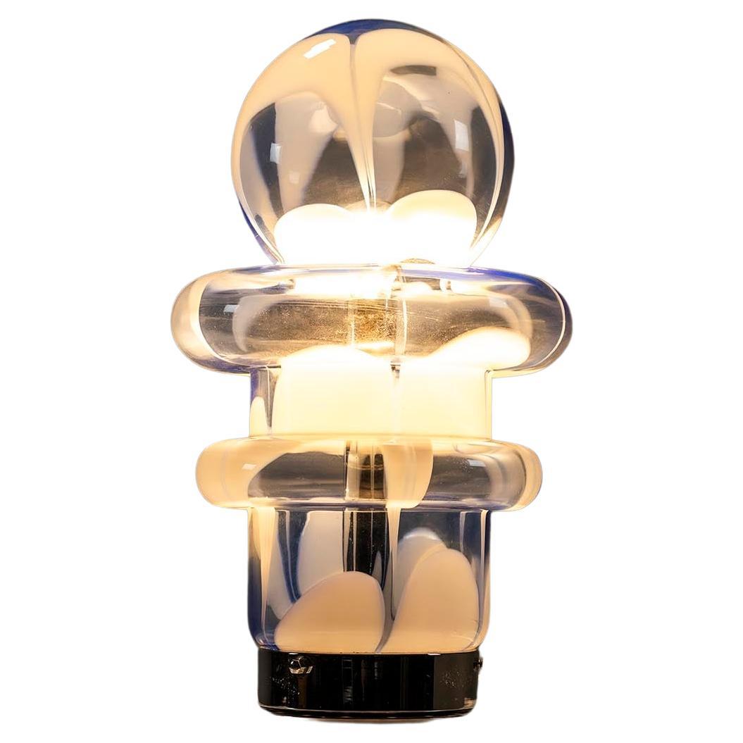 Tischlampe aus Muranoglas von Carlo Nason für Mazzega, Italien 1970er Jahre