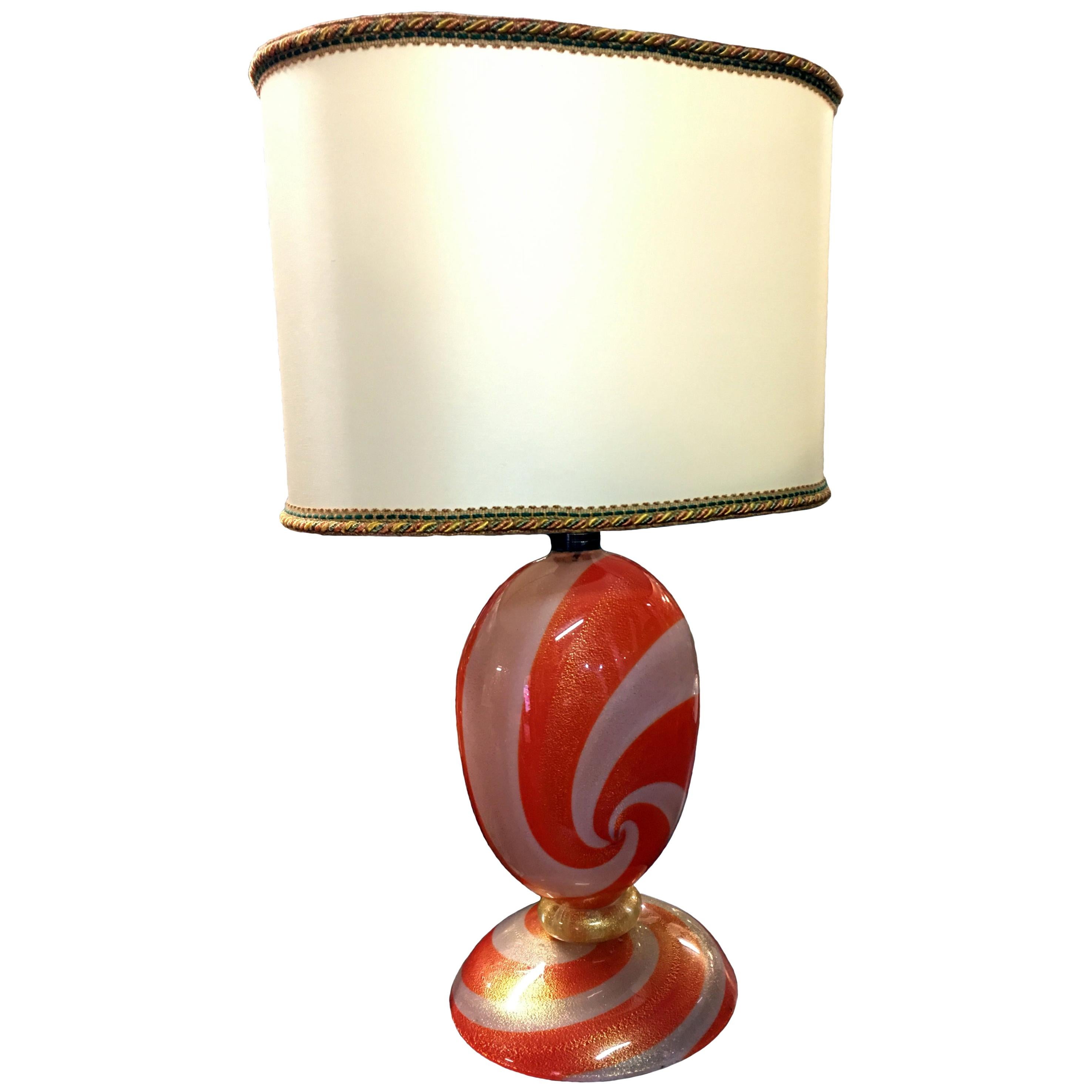 Table Lamp in Murano Glass by Seguso, Italy
