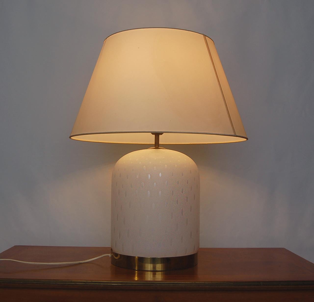 Postmoderne Lampe de bureau en verre de Murano par Tommaso Barbi en vente