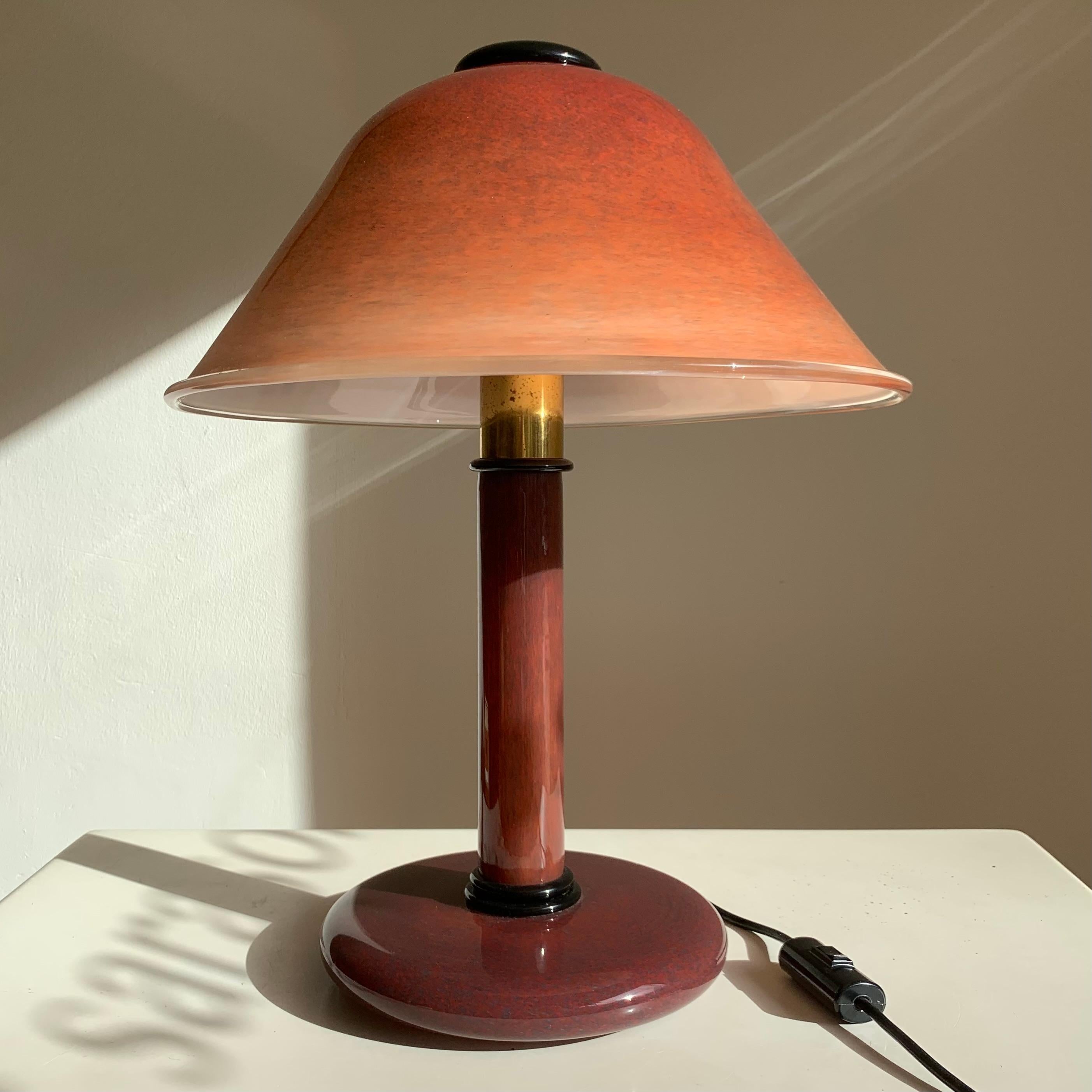 Table lamp in Murano Glass manufactured by Barovier & Toso, Italy, 1980's In Good Condition In ALHAURÍN EL GRANDE, ES