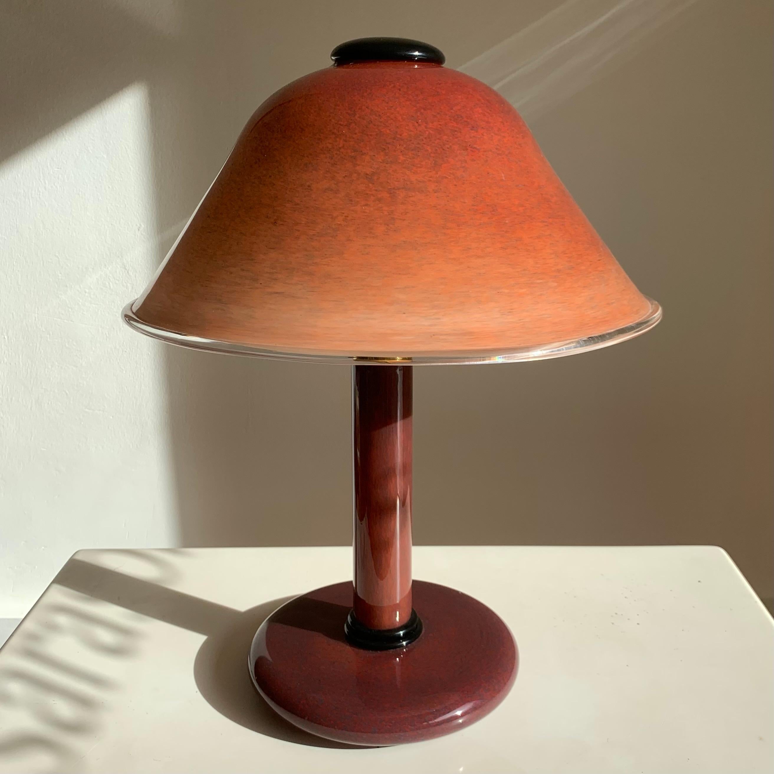 Table lamp in Murano Glass manufactured by Barovier & Toso, Italy, 1980's 1