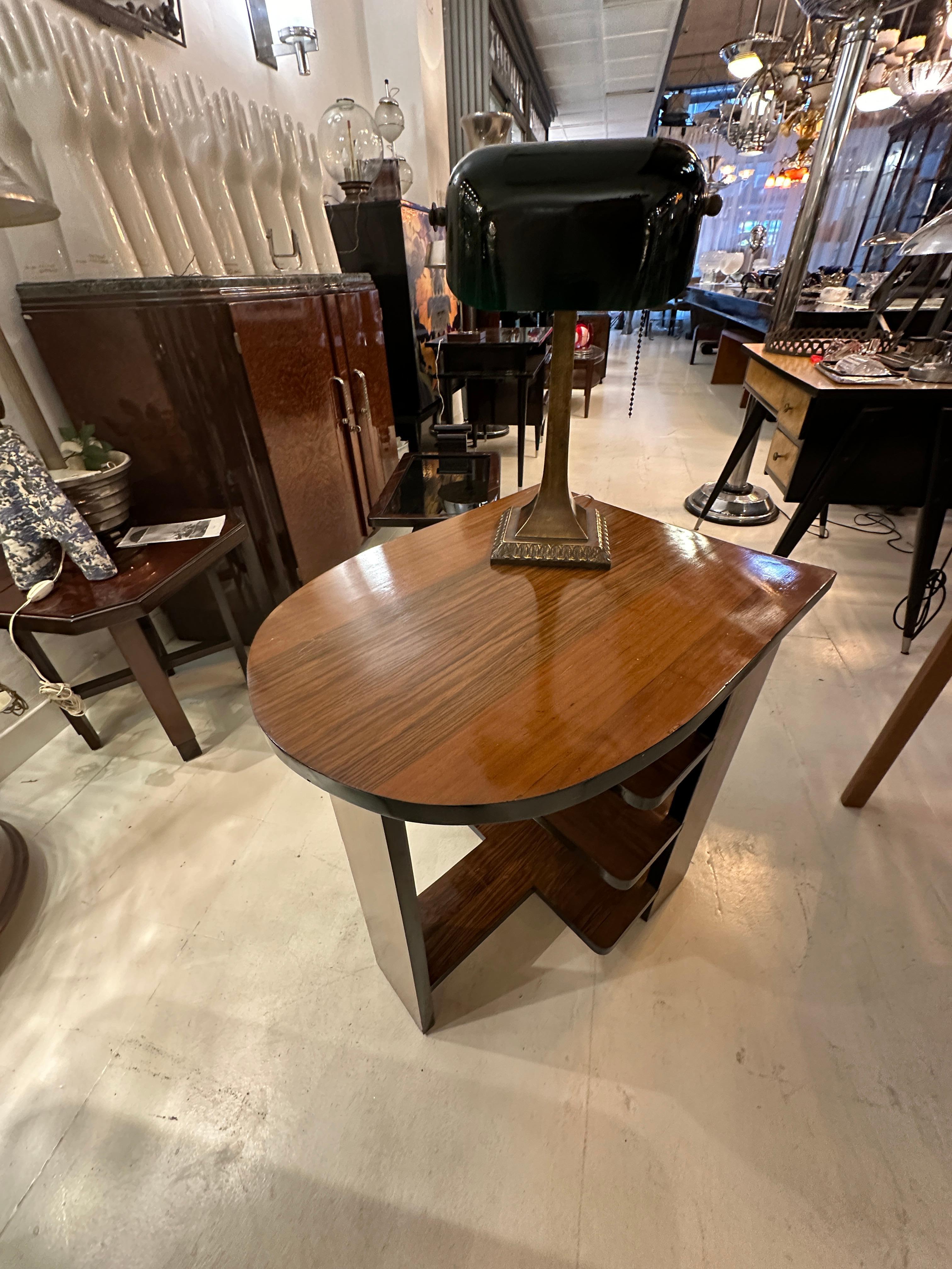 Lámpara de mesa, en opalina y bronce, Estilo: Jugendstil, Art Nouveau, Libertad,  1900 en venta 7