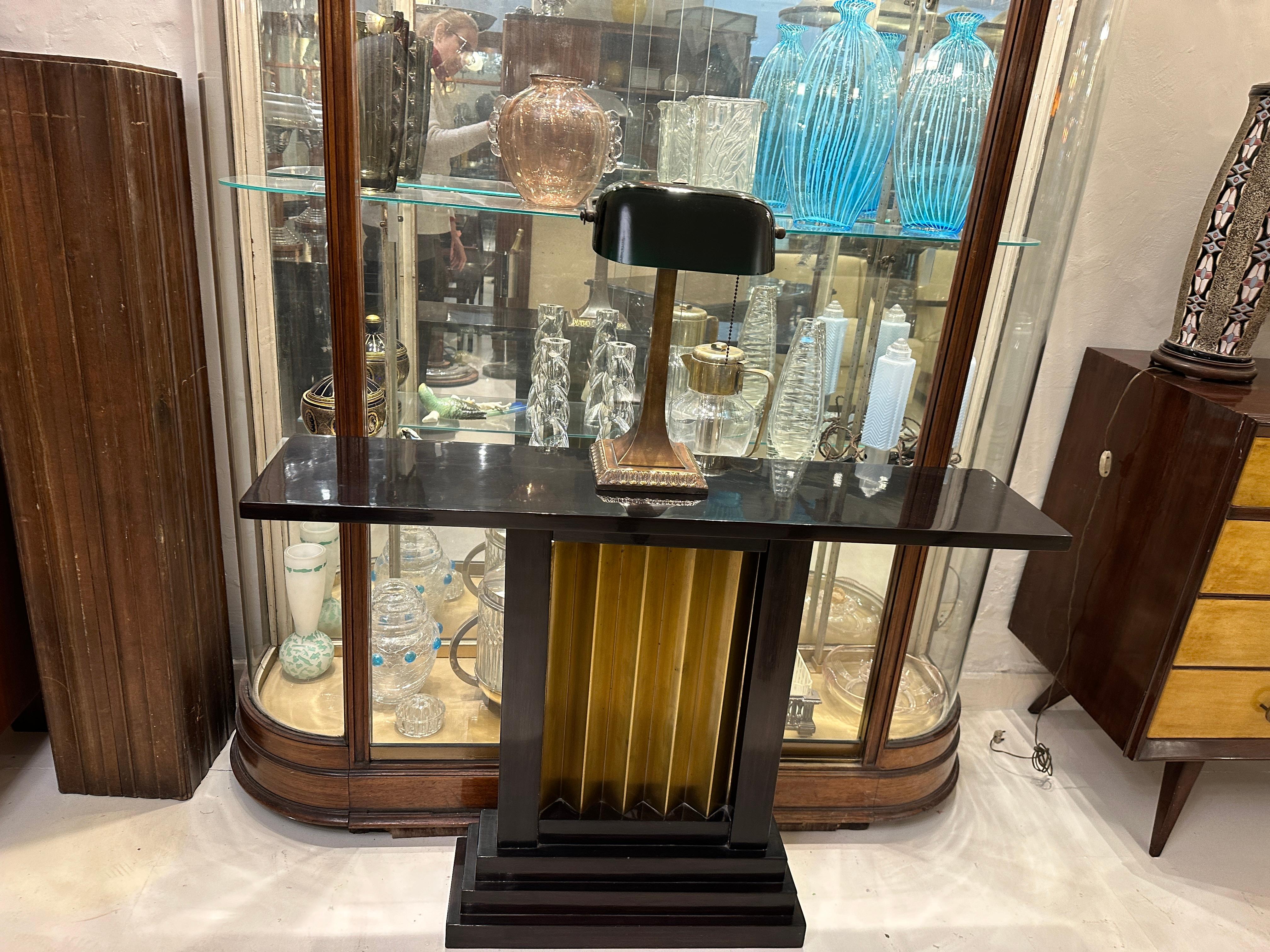 Lámpara de mesa, en opalina y bronce, Estilo: Jugendstil, Art Nouveau, Libertad,  1900 en venta 8