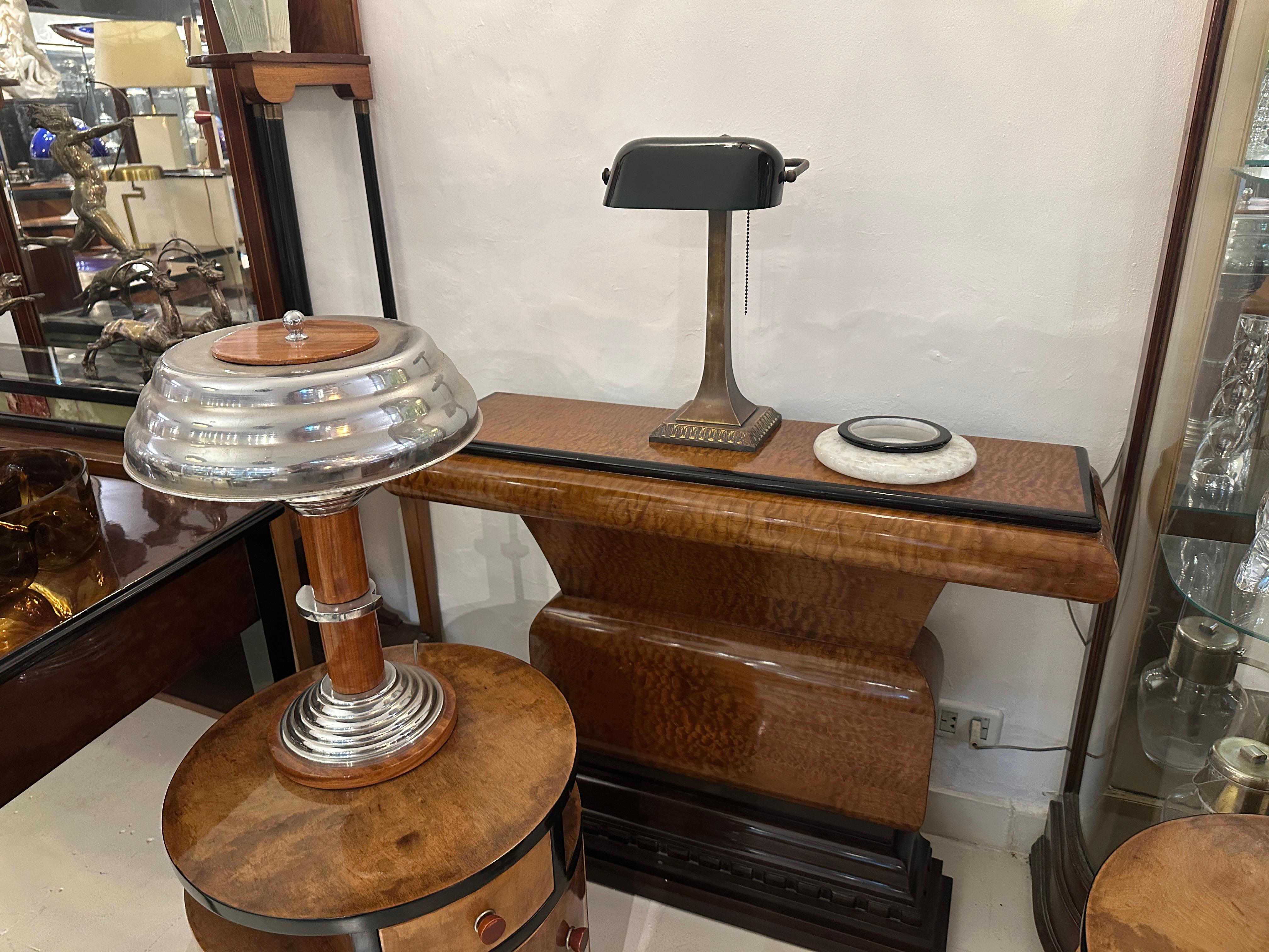 Lámpara de mesa, en opalina y bronce, Estilo: Jugendstil, Art Nouveau, Libertad,  1900 en venta 10