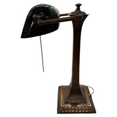 table Lamp, in opalina y bronze, Style: Jugendstil, Art Nouveau, Liberty,  1900