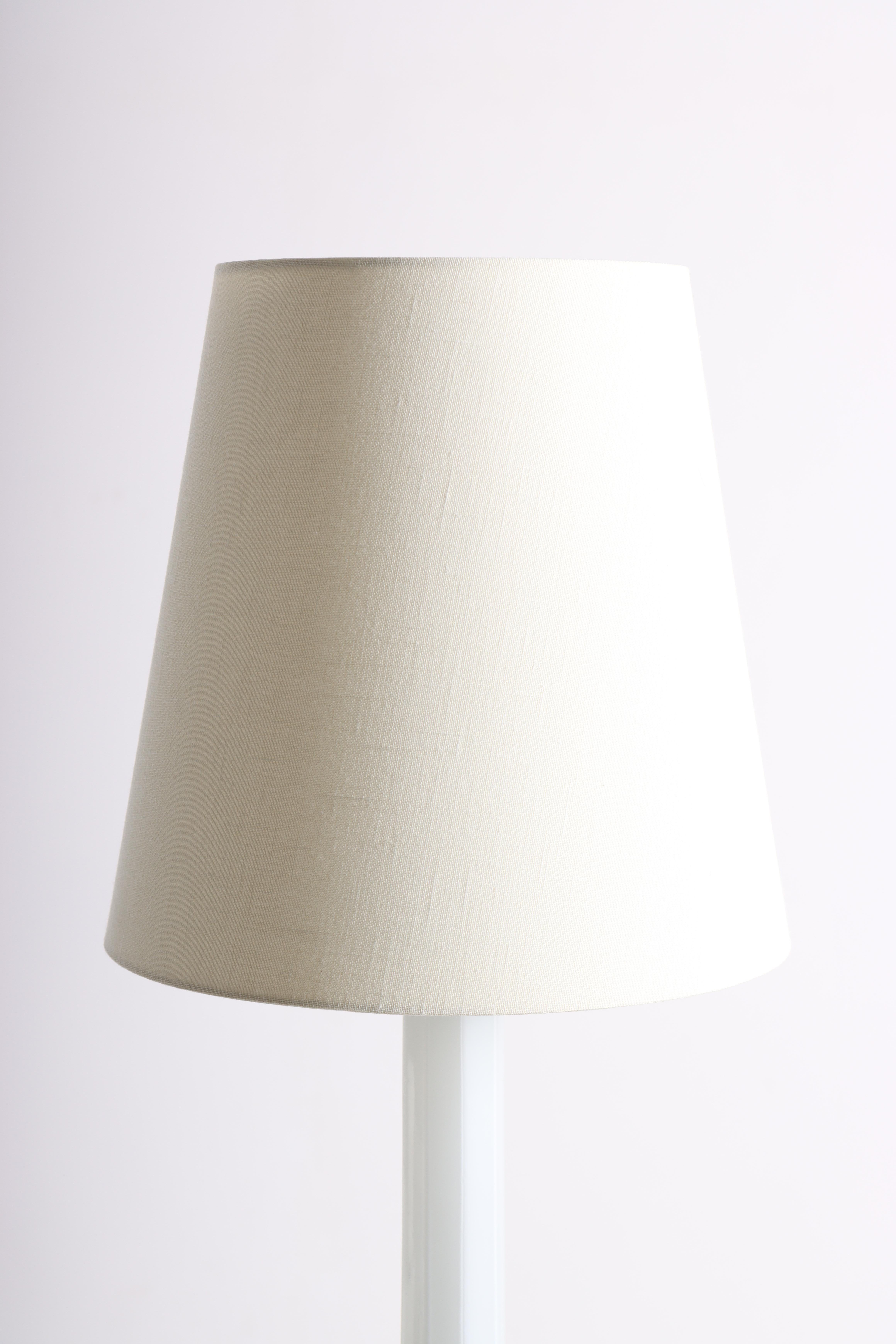 Mid-20th Century Table Lamp in Opaline Glass, Made in Denmark 1960s For Sale