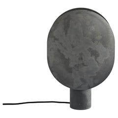 Table Lamp in Oxidised Aluminium, Contemporary Work.